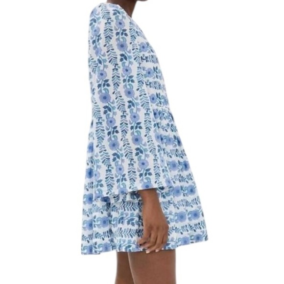 NWT Alix of Bohemia Silvie Iris Ivy Cotton Mini Dress Blue Size XS - Picture 13 of 15